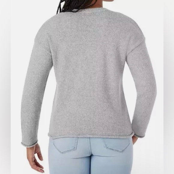 NWT Heather Gray Knit Cardigan Sweater- Hip Length - Size Small - Picture 3 of 9